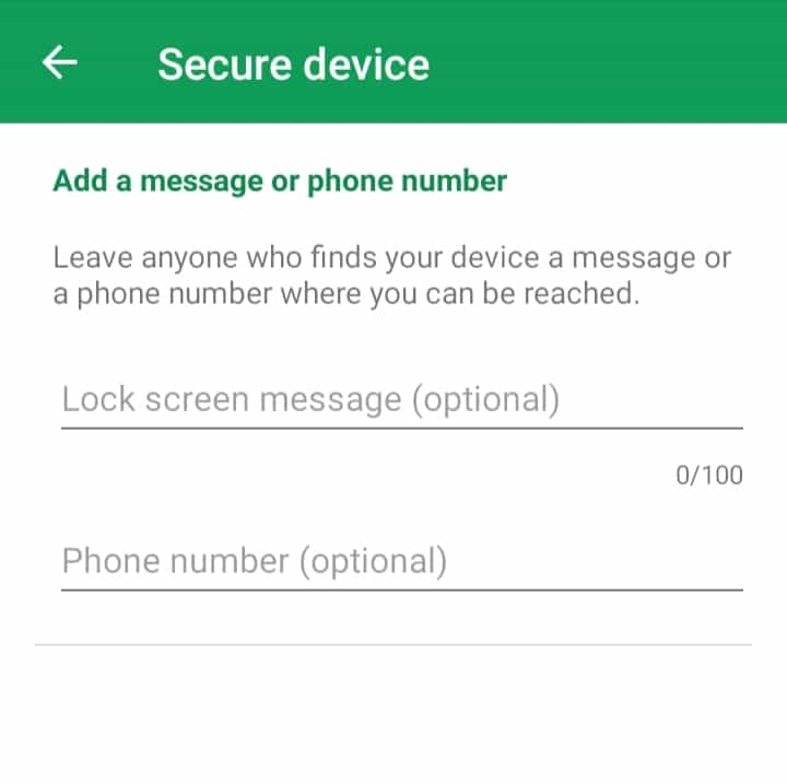 how to secure Android phone by find my device