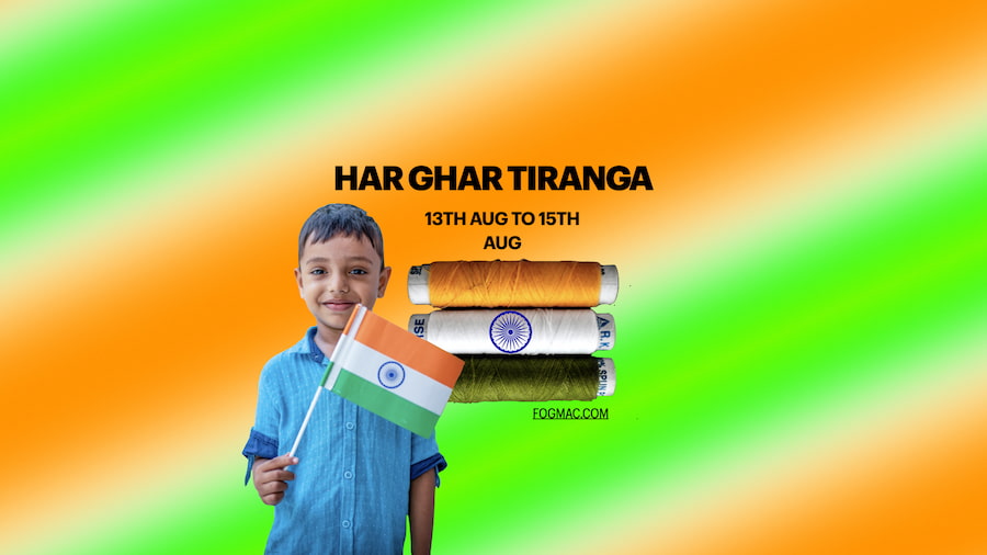 a boy with tricolor flag standing on tricolor surface